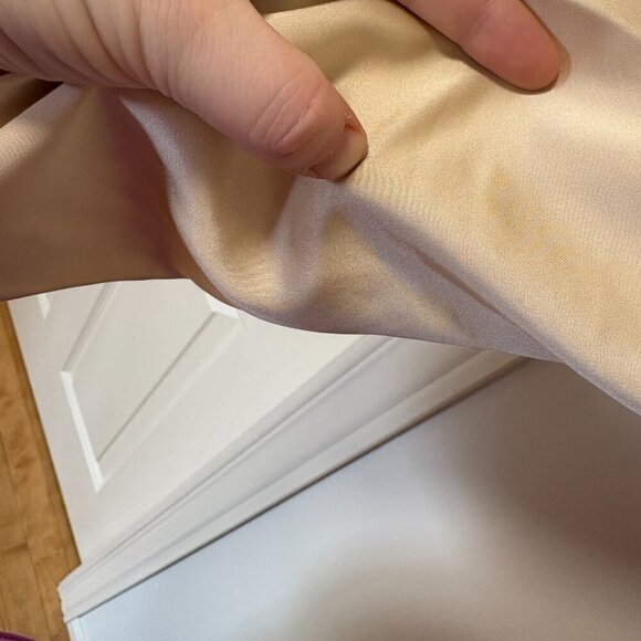 House of Harlow 1960 satiny long sleeve blouse cream crop lace bows Size L - Picture 12 of 12